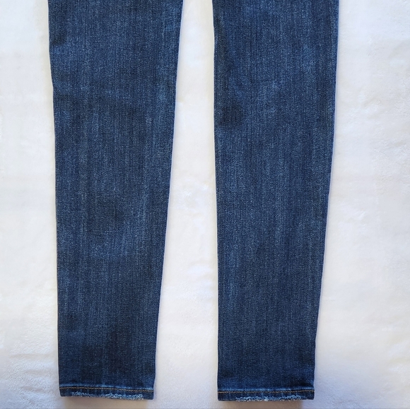 RISEN SKINNY Button Fly Distressed Denim Jeans - Picture 2 of 8